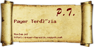 Payer Terézia névjegykártya
